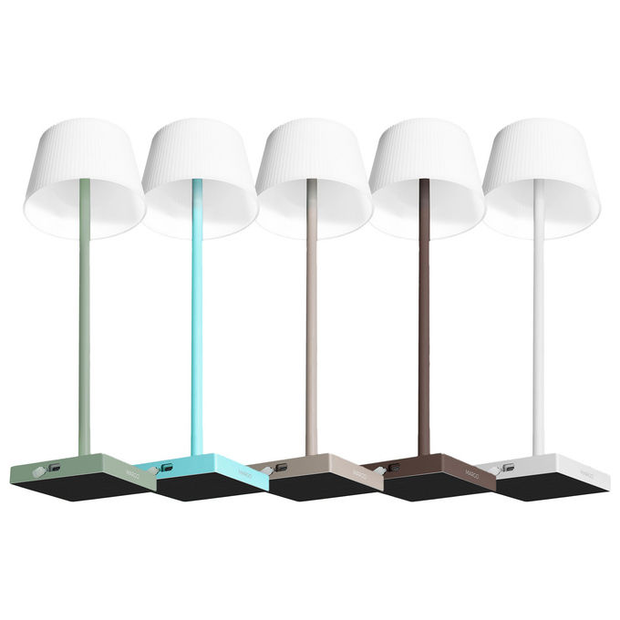 foto del prodotto century lampada da tavolo margo 4w ricaricabile verde salvia 3000k