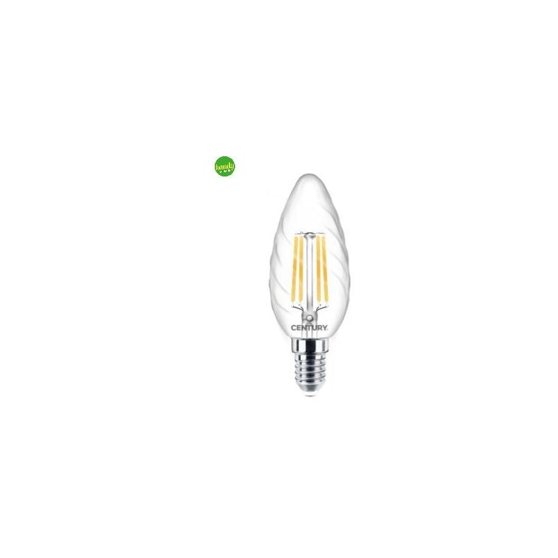foto del prodotto century lampadina led tortiglione incanto trasparente 4 w 40 w e14 4.000 k