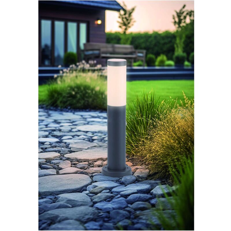 foto del prodotto century paletto da giardino a led bamboo mm. 450 h - e27 - ip54 col. antracite
