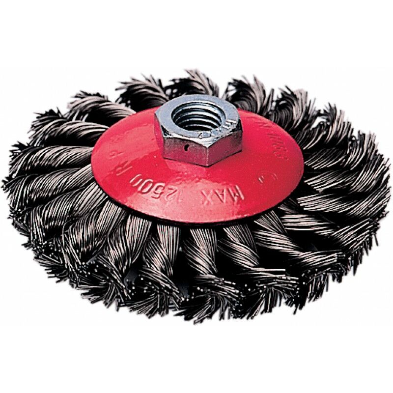 foto del prodotto cepillo acero m14 trenzado oblicuo 100 x10 mm.