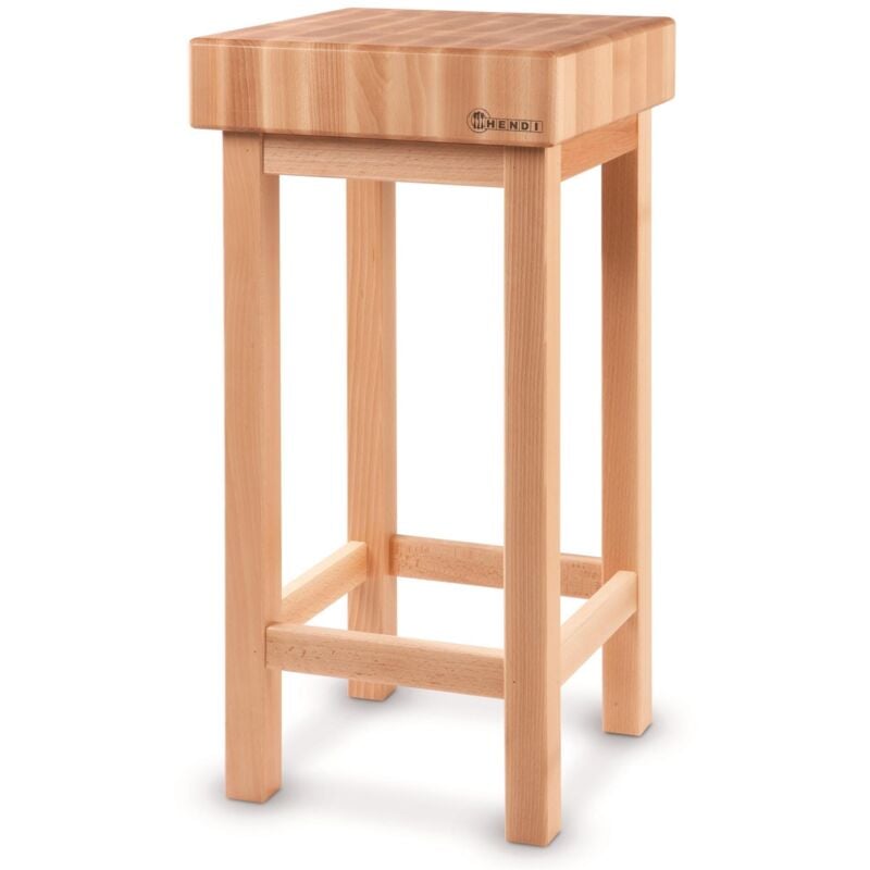foto del prodotto ceppo da macellaio in legno su base, altezza 110 mm hendi 505618