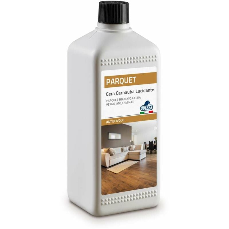 foto del prodotto cera carnauba per legno parquet 1000 ml gubra