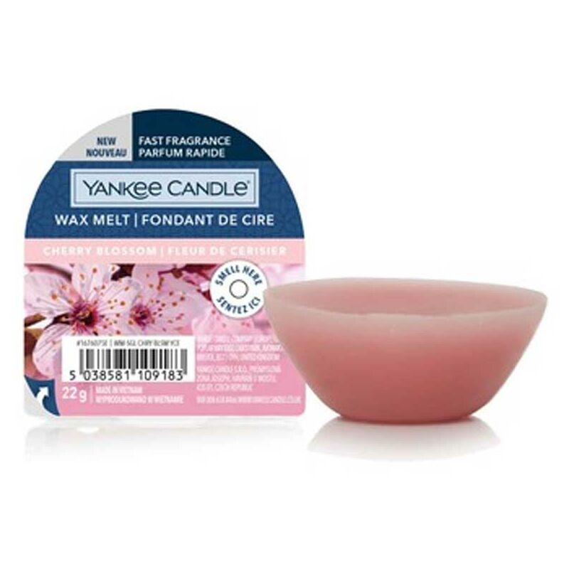 foto del prodotto cera da fondere wax melt single cherry blossom profumo casa interni yankee candle