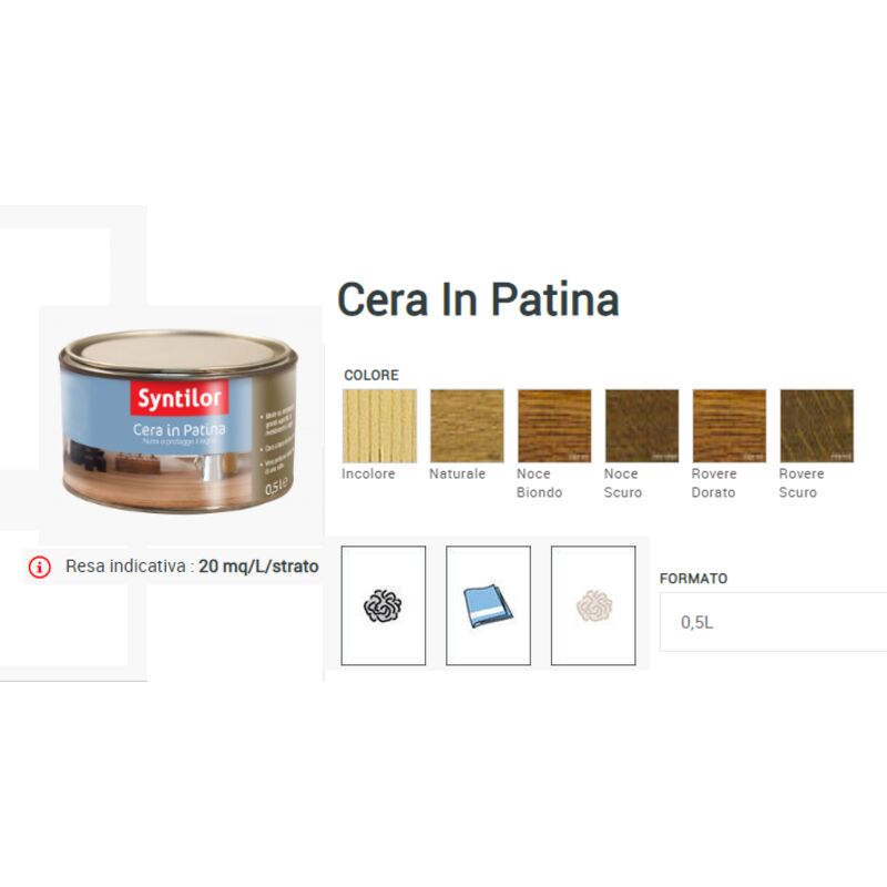 foto del prodotto cera in patina 0,5l noce biondo syntilor