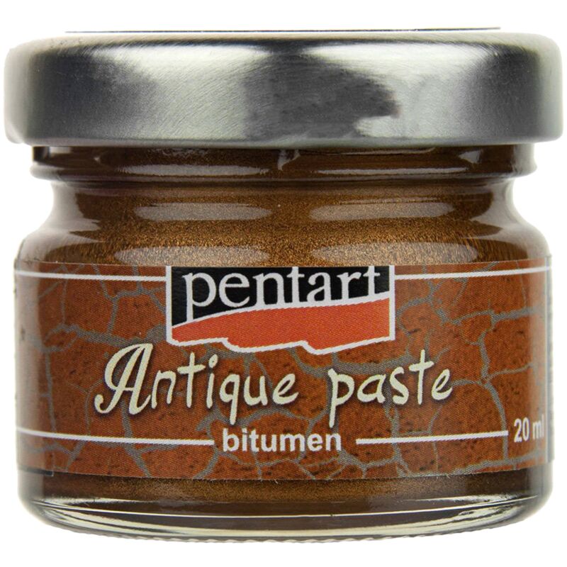 foto del prodotto cera invecchiamento in pasta pentart marrone protezione metallizzata anticata 20ml