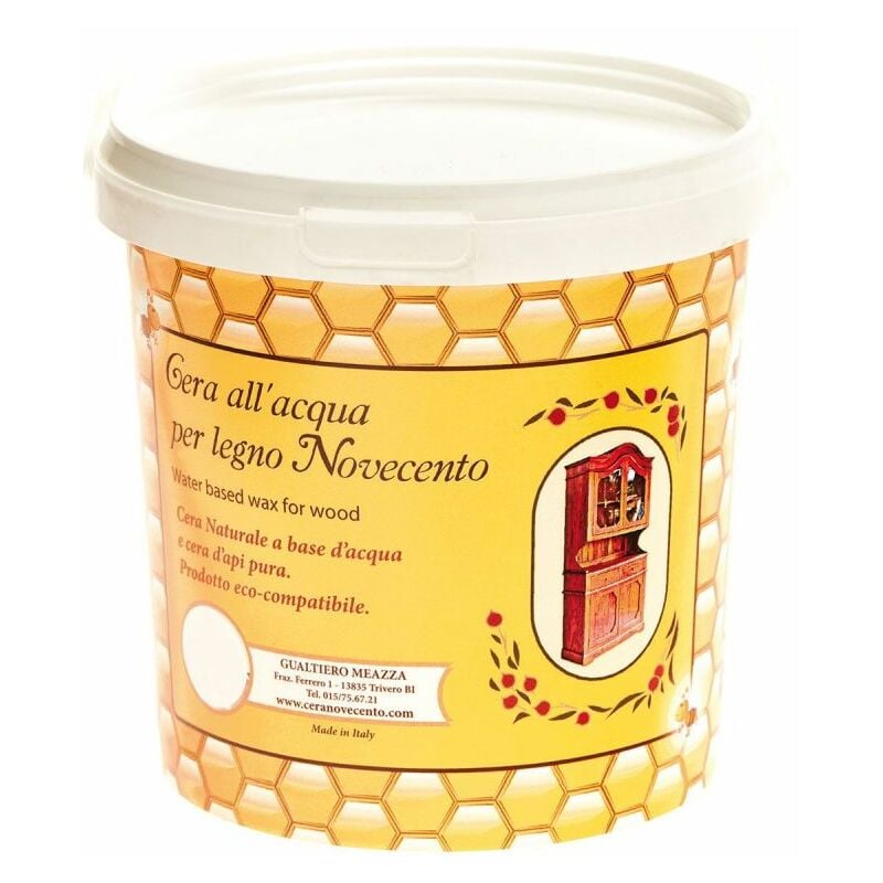 foto del prodotto cera novecento novecento cera all acqua per legno 1 lt noce