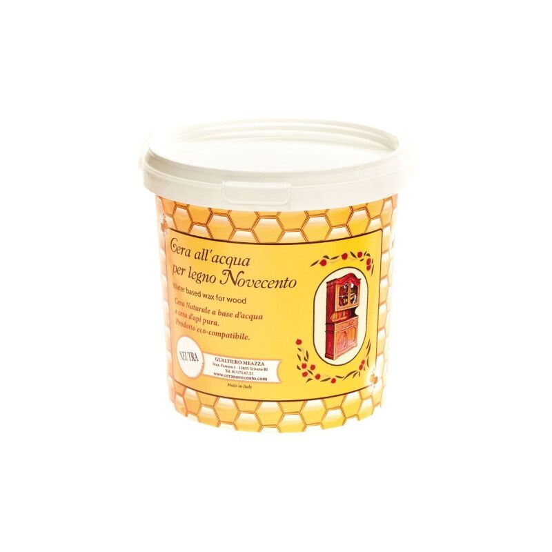 foto del prodotto cera novecento novecento cera all acqua per legno mobili pavimento colore neutro 500 ml