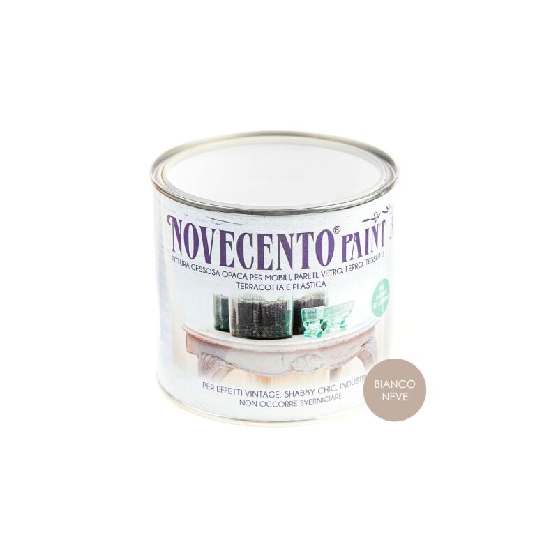 foto del prodotto cera novecento novecento chalk paint bianco neve pittura lavabile inodore senza primer 500 ml bianco neve