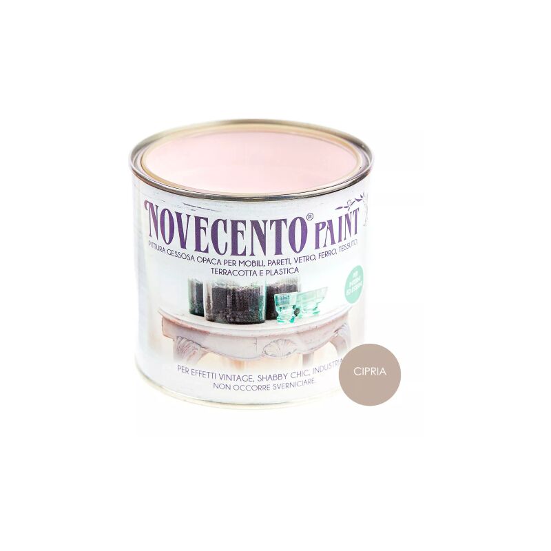 foto del prodotto cera novecento novecento chalk paint cipria pittura lavabile inodore senza primer 500 ml cipria