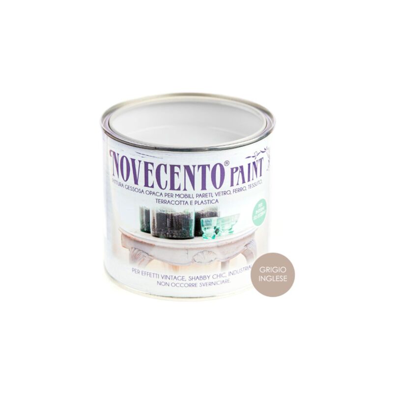 foto del prodotto cera novecento novecento chalk paint grigio inglese pittura lavabile inodore senza primer 500 ml grigio inglese