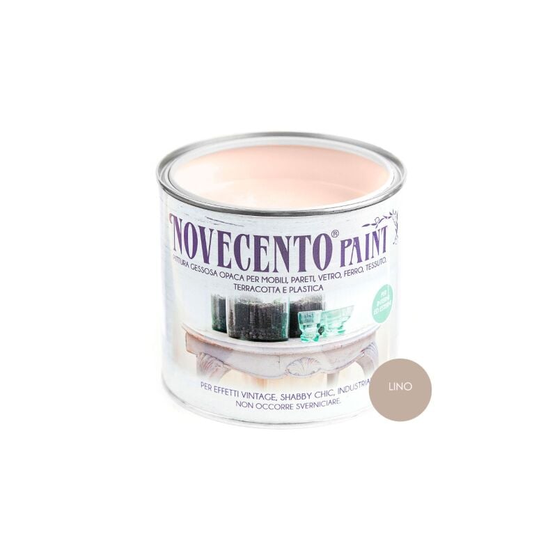 foto del prodotto cera novecento novecento chalk paint lino pittura lavabile inodore senza primer 500 ml lino
