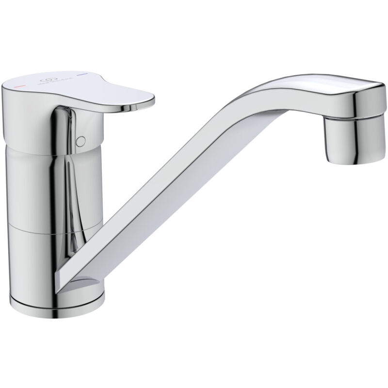 foto del prodotto cerabase, miscelatore cucina monocomando a bocca bassa da appoggio, bd431aa, cromato ideal standard