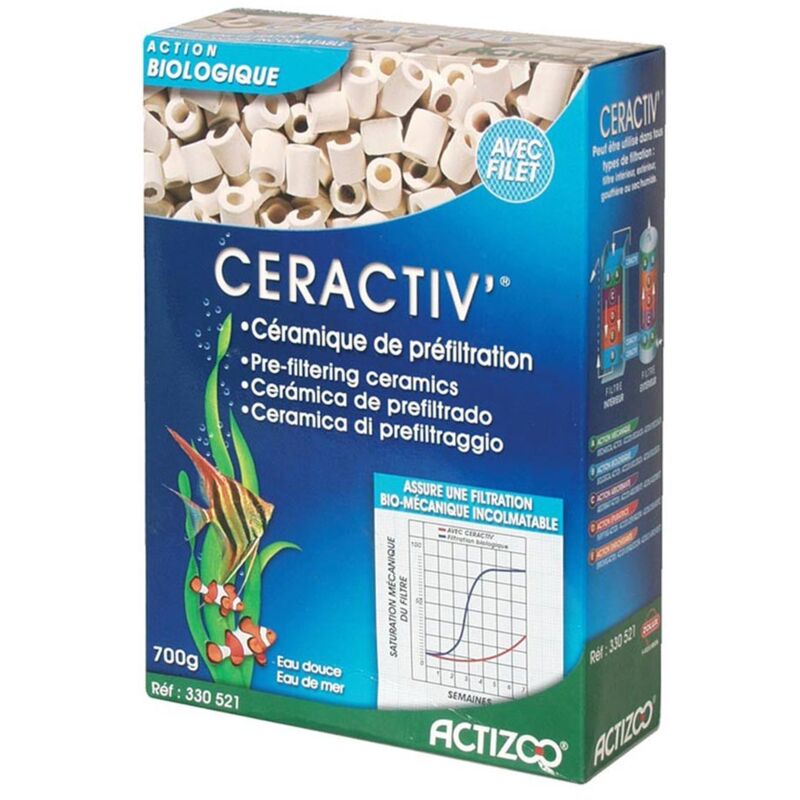foto del prodotto ceractiv 1000ml 700gr cannolicchi ceramici per filtraggio biomeccanico zolux