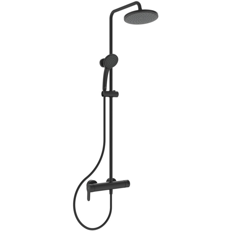 foto del prodotto cerafine o, colonna doccia con miscelatore meccanico esterno, bc750xg, nero seta ideal standard