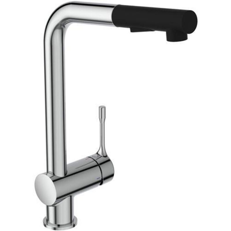 foto del prodotto ceralook miscelatore da lavello con doccetta estraibile, bluestart, cromo bc178aa ideal standard