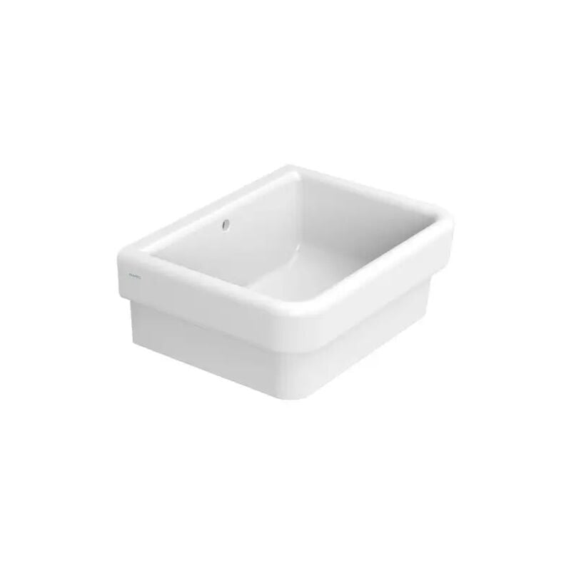 foto del prodotto ceramica dolomite - vasca lavatoio pilozzo a parete in ceramica bianca modello virginia cm 60x45