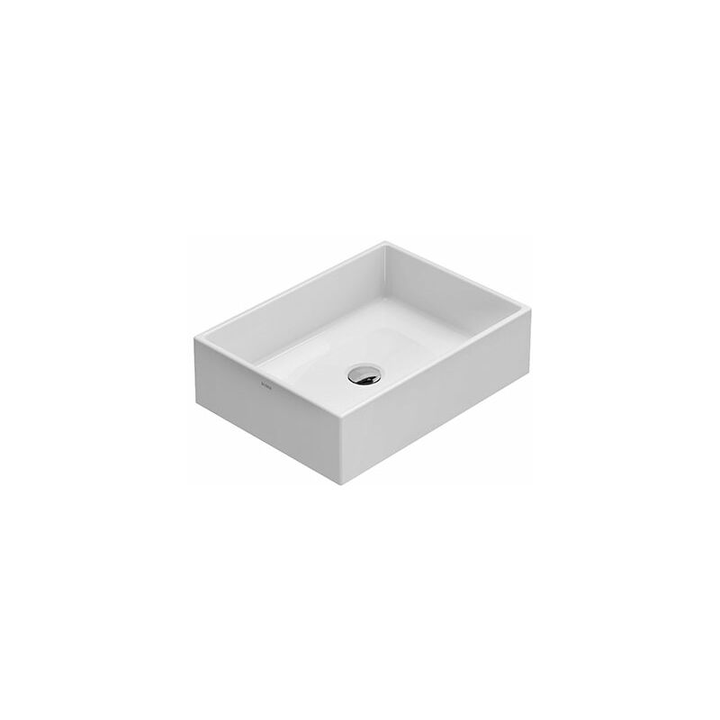 foto del prodotto ceramica globo lavabo forty3 appoggio salvaspazio cm. 50x37 rettangolare bianco
