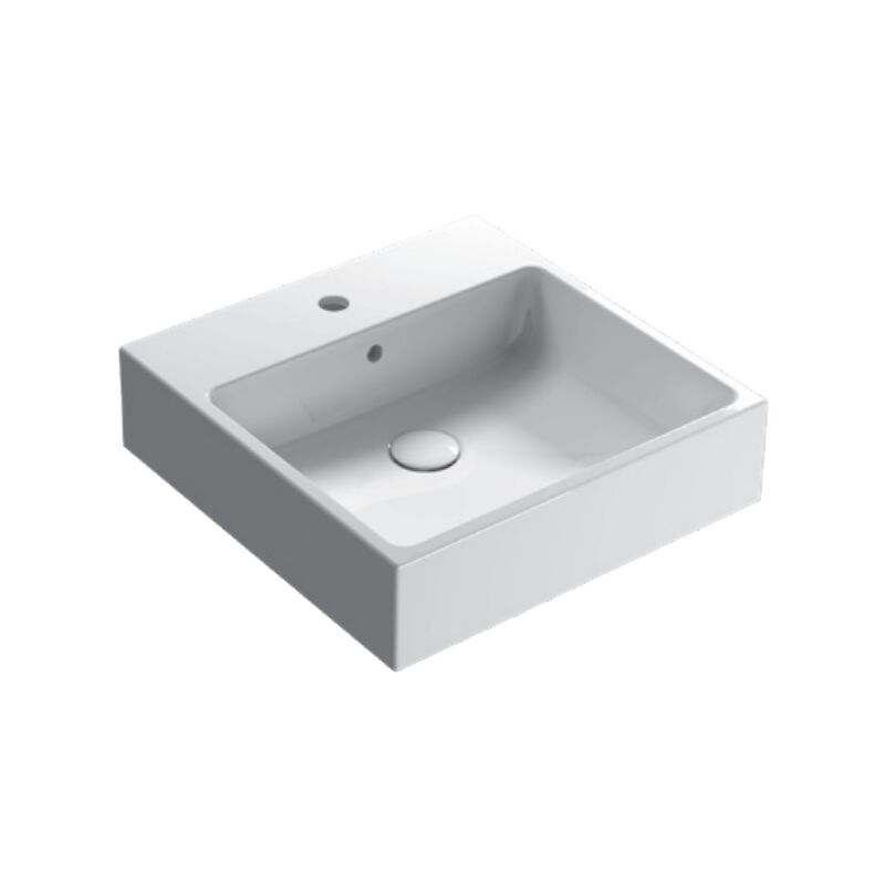 foto del prodotto ceramica globo lavabo in ceramica 50x50 cm globo stone scq52bi bianco ceramica