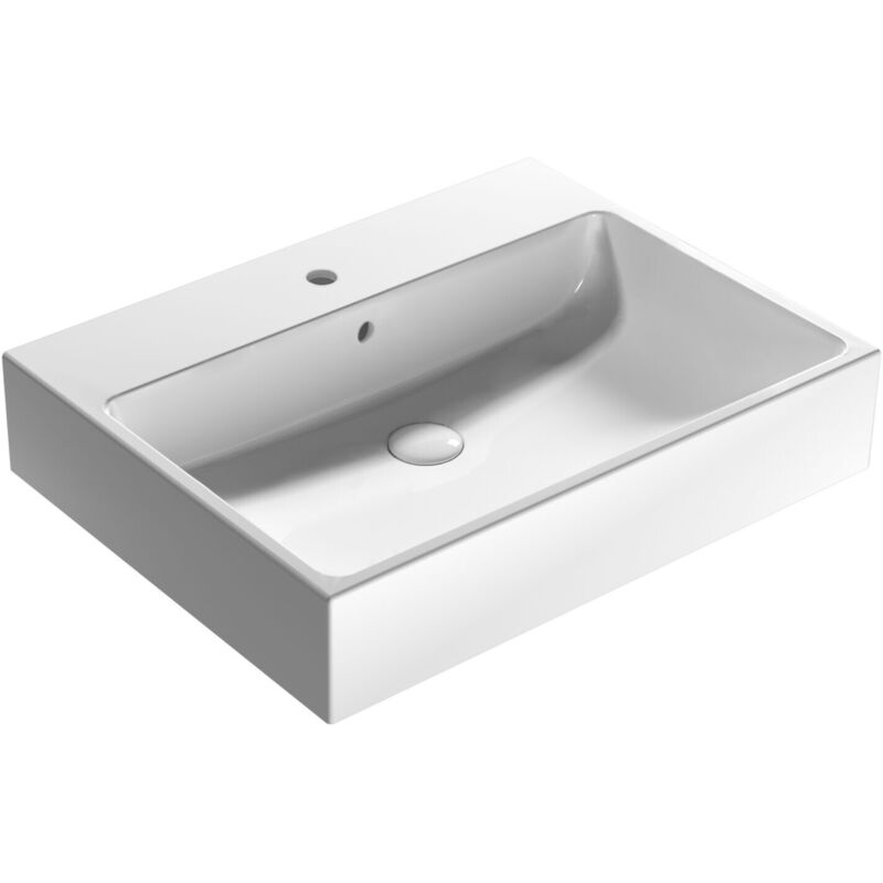 foto del prodotto ceramica globo - lavabo in ceramica 65x50 cm globo stone scq65bi bianco - ceramica