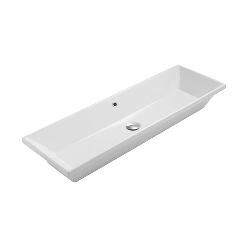 foto del prodotto ceramica globo - lavabo stockholm incasso/sottopiano cm. 105x34 rettangolare