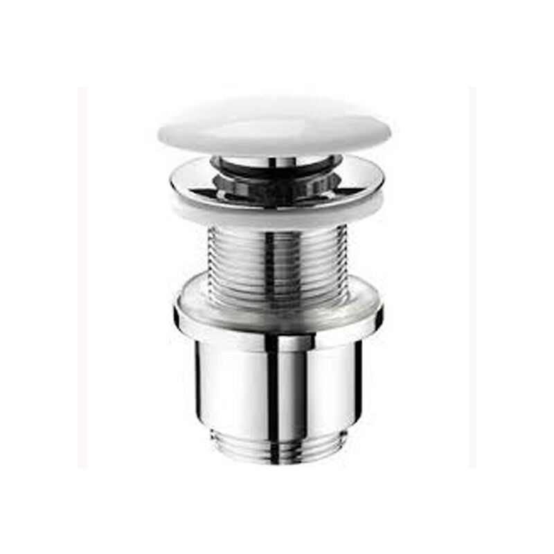 foto del prodotto ceramica globo piletta click clack tonda con troppo pieno per lavabo e bidet con