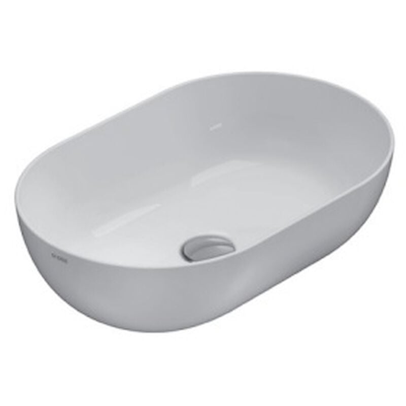 foto del prodotto ceramica globo t edge lavabo appoggio 54x37 senza fissaggi bianco opaco codice prod b6o54bo