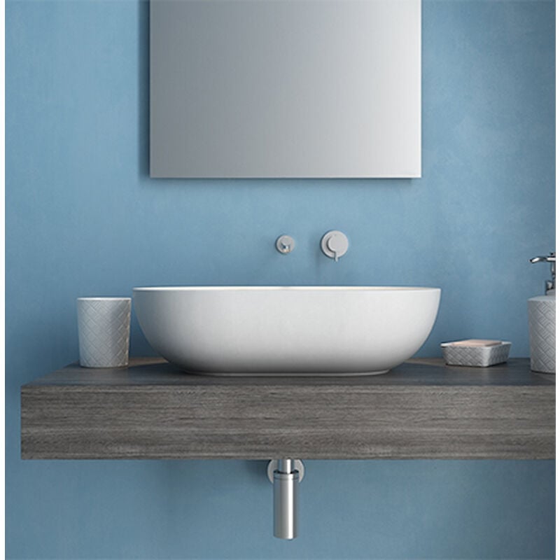 foto del prodotto ceramica globo - t-edge lavabo appoggio 60x41 bianco opaco codice prod b6o60bo