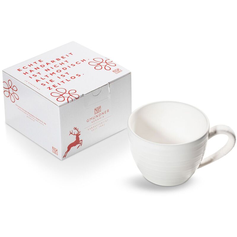 foto del prodotto ceramica gmundner bianco fiammato, tazza da t maxima 0,4 l 