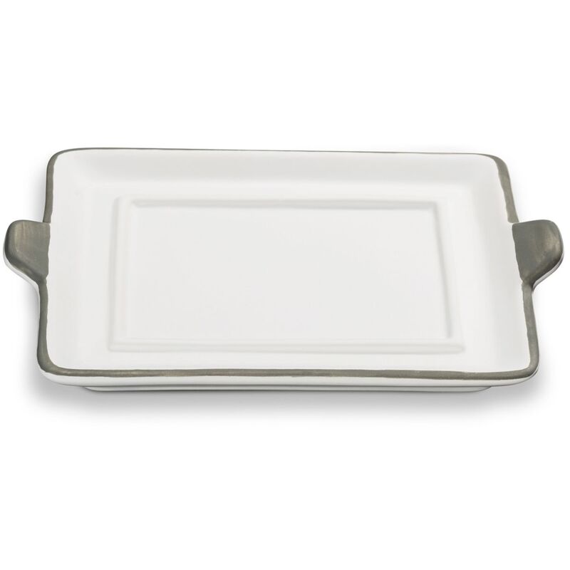 foto del prodotto ceramica gmundner bordo grigio, parte inferiore del piatto da burro