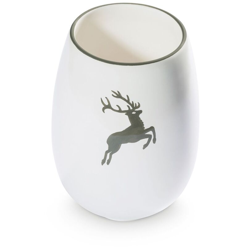 foto del prodotto ceramica gmundner cervo grigio, vaso 15 cm
