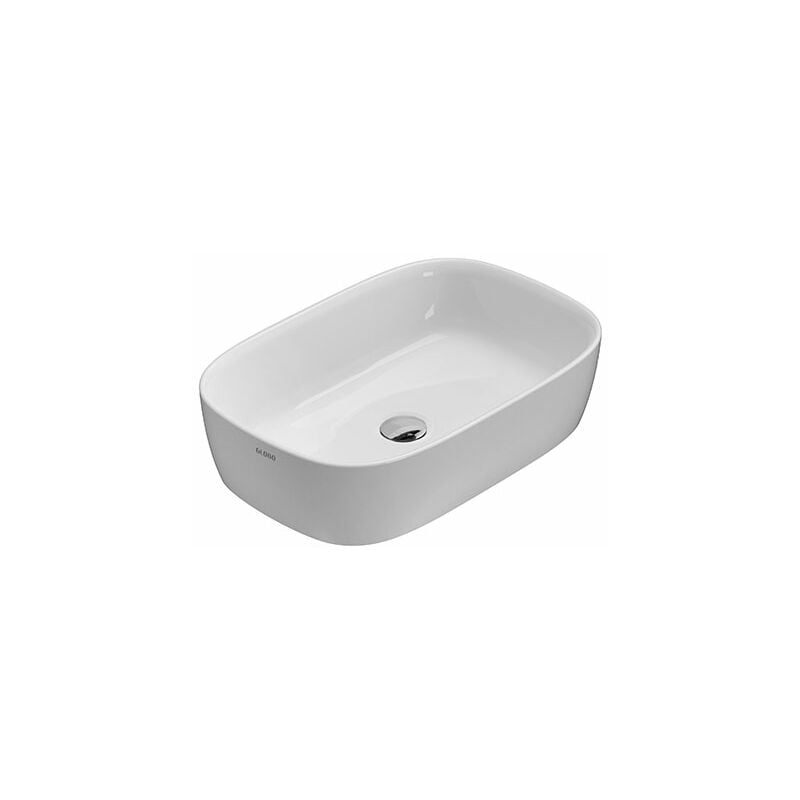 foto del prodotto ceramicstore lavabo genesis appoggio cm. 60x40 stondato in ceramica bianco