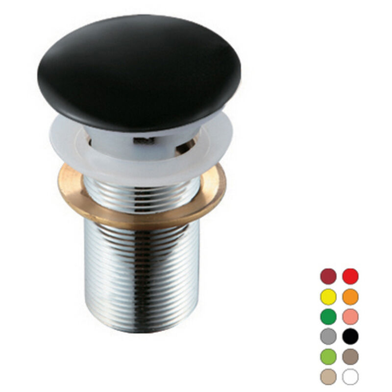 foto del prodotto ceramicstore - piletta click-clack lavabo 'fancy' con troppo pieno bianco