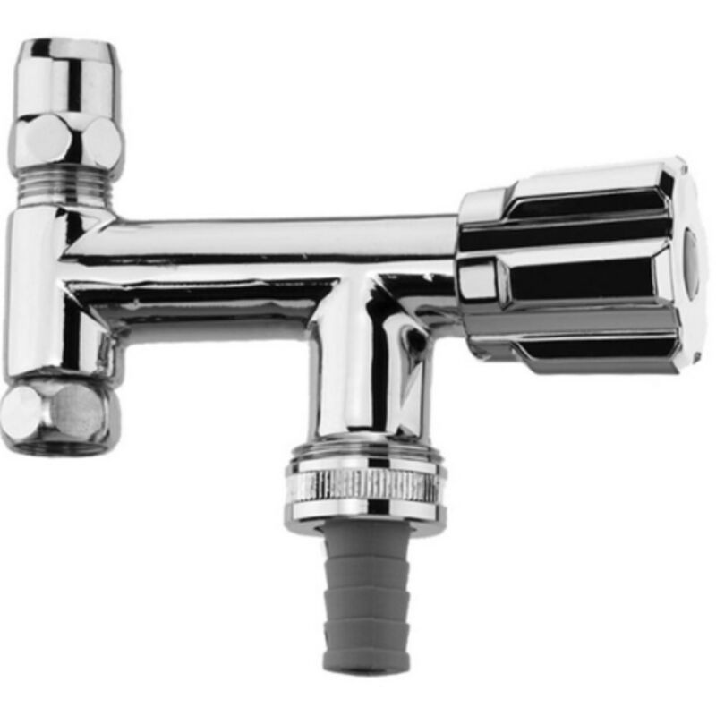 foto del prodotto ceramicstore va albertoni rubinetto di derivazione per lavatrice 3 8 x 3 4 cromato con ghiera portagomma e vitone antiriflusso