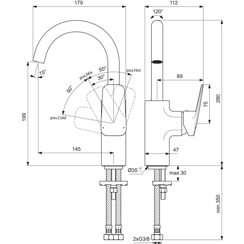 foto del prodotto ceraplan lavabo h200 bocca a