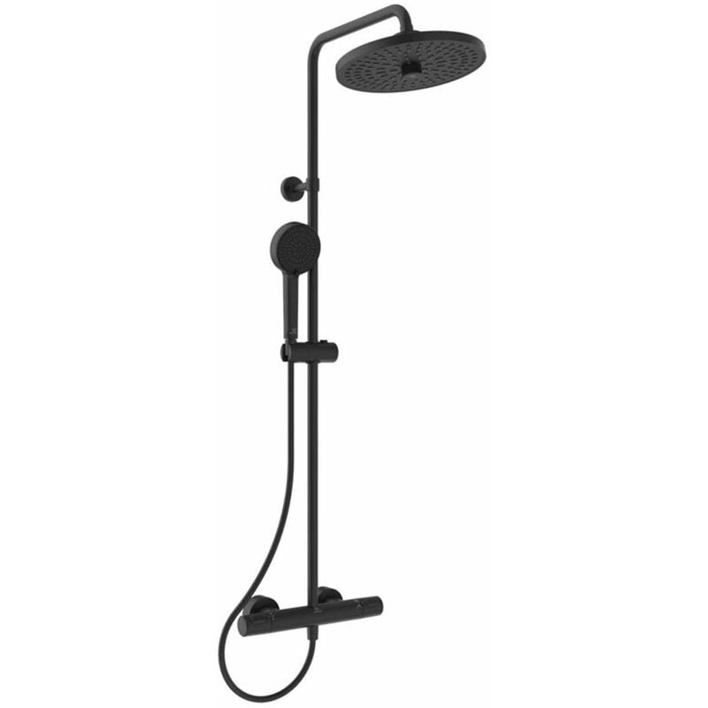 foto del prodotto ceratherm set doccia termostatico, diametro 26 cm, 2 getti, nero seta a7210xg ideal standard
