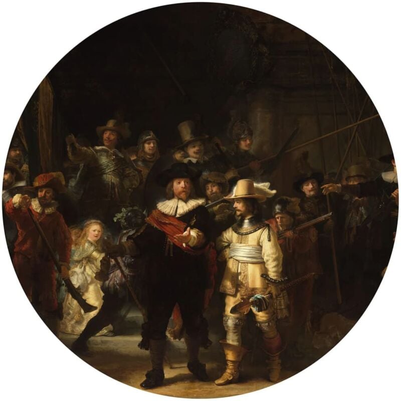 foto del prodotto cerchio carta da parati the night watch 190 cm wallart