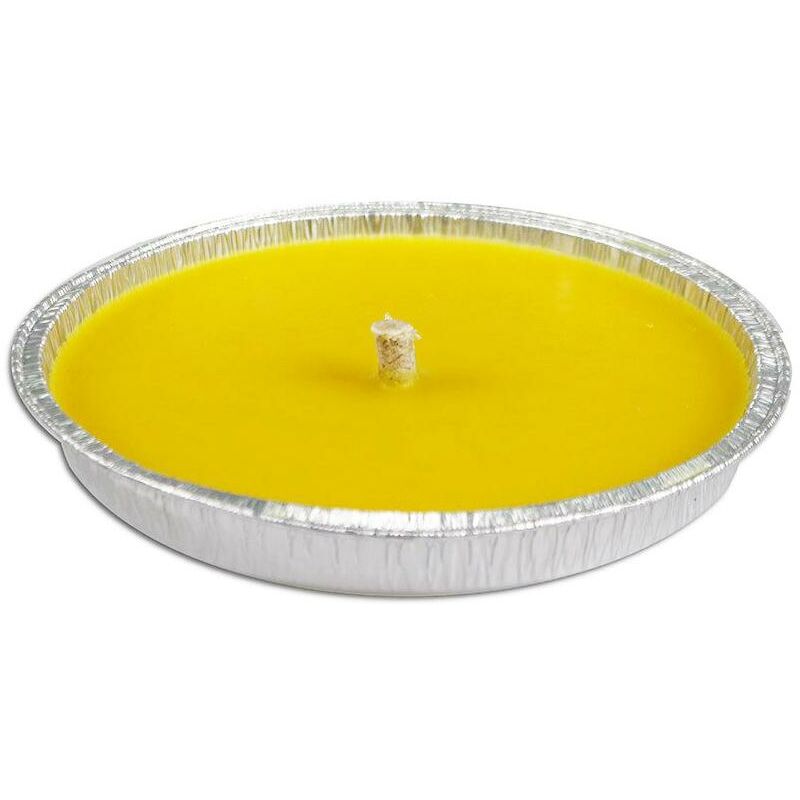 foto del prodotto ceri alla citronella con vaso in stagnola di alluminio segna passi per matrimoni ed eventi 17 cm