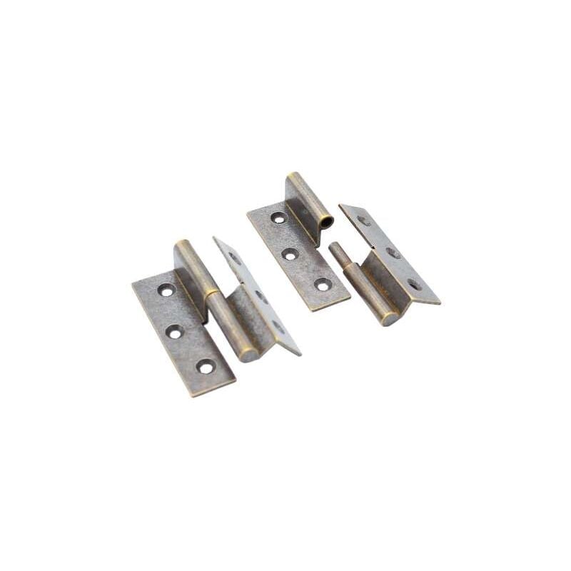 foto del prodotto cerniera a collo ottone bronzato mm.50x40 destra