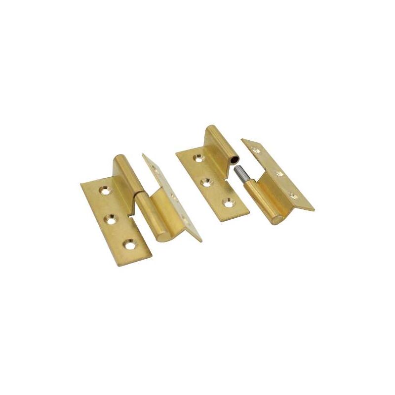foto del prodotto cerniera a collo ottone lucido mm.50x40 sinistra