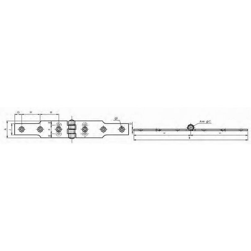 foto del prodotto cerniera a filetto 1014 monin acciaio zincato 30 x 200 mm 427170