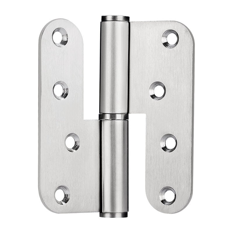 foto del prodotto cerniera ad arco ispessita in acciaio inossidabile per porta in acciaio pesante, cerniera per wc arrotondata, cerniera rimovibile a l, 100x90x2,8 mm,