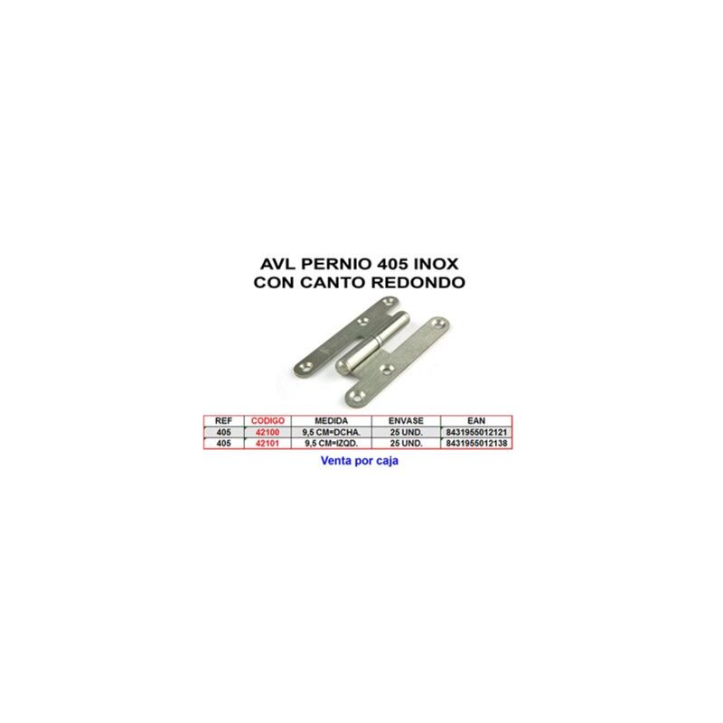 foto del prodotto cerniera avl 405 9,5 mm bordo tondo destro nichelato 403nm