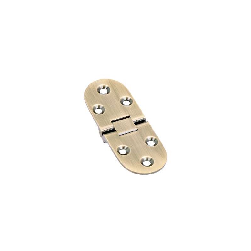 foto del prodotto cerniera biscotto con fermo ottone bronzato
