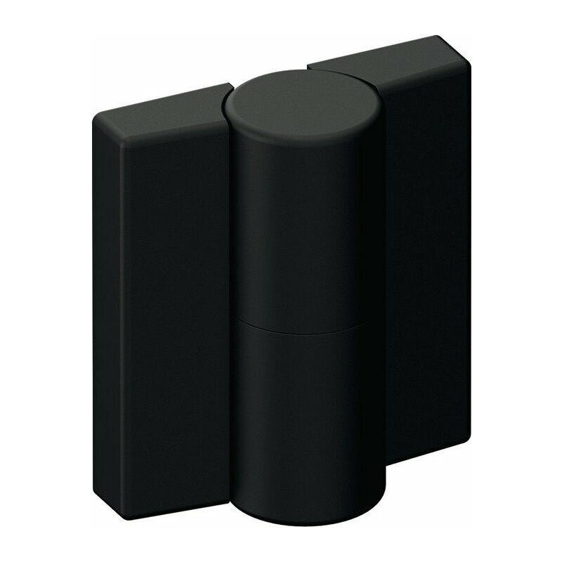foto del prodotto cerniera din sinistra altezza 52 mm larghezza 47 mm poliammide con inserto in metallo nero profondo hewi opaco