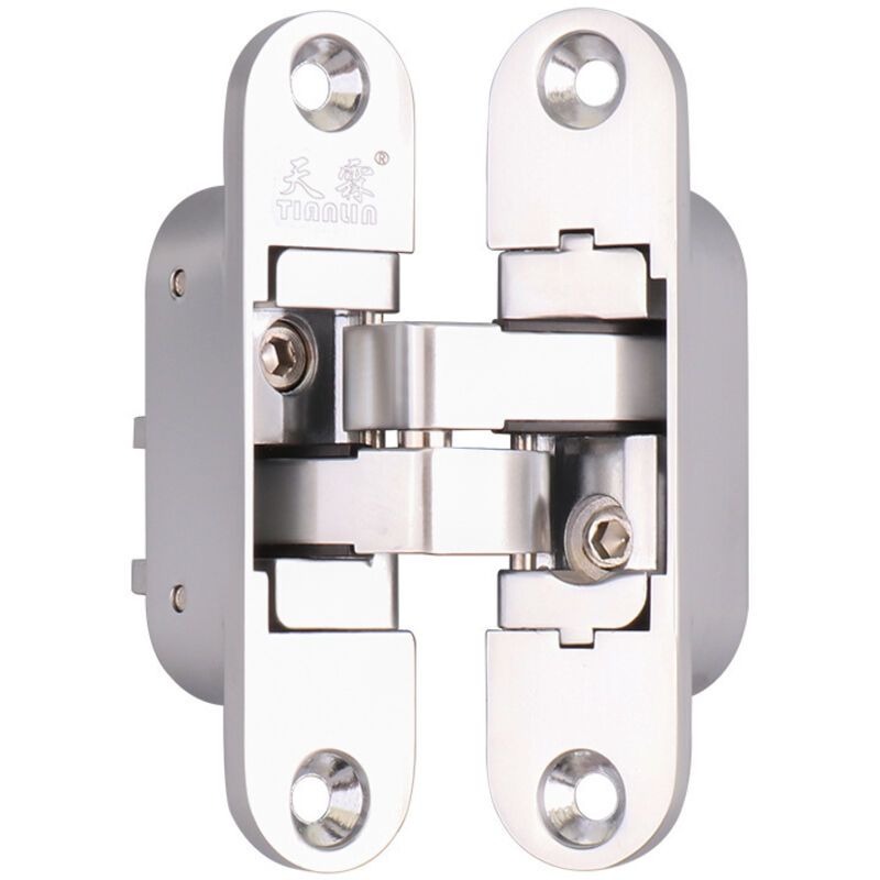 foto del prodotto cerniera invisibile alluminio 3d. colore acciaio inox satinato. destra dpzo