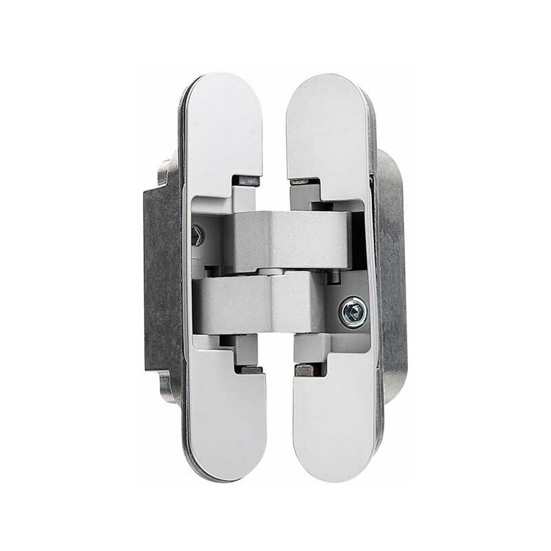 foto del prodotto cerniera invisibile per porte, set di 2 cerniere invisibili per porte pesanti, portata 40 kg, apertura 180 