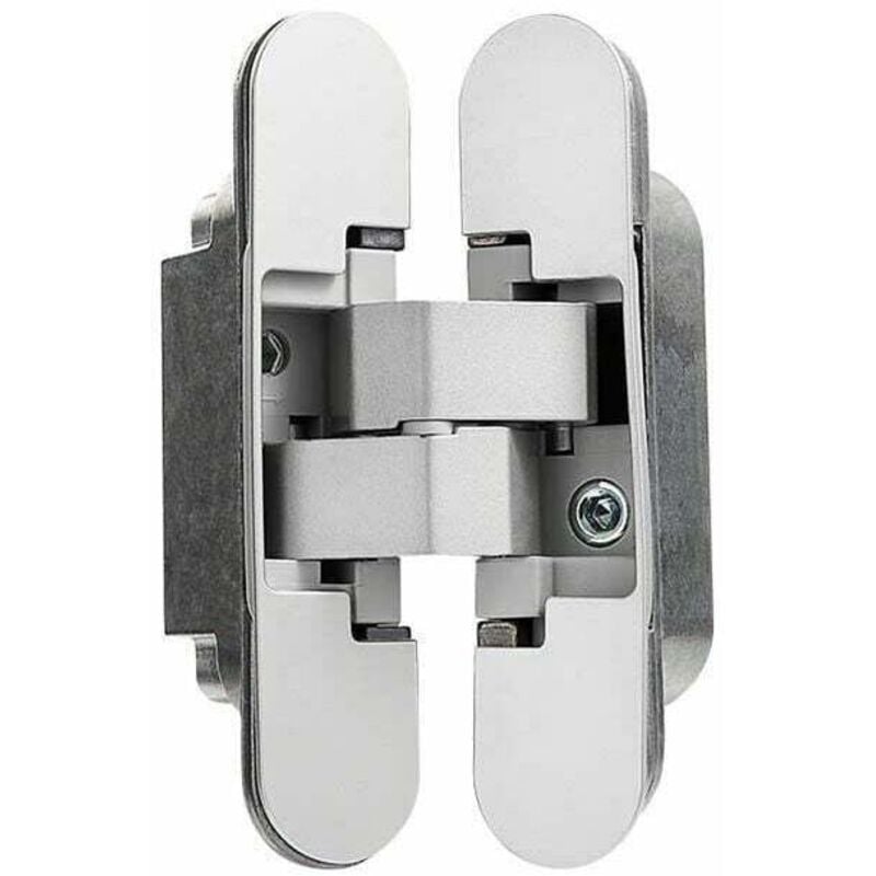 foto del prodotto cerniera invisibile per porte, set di 2 cerniere invisibili per porte pesanti, portata 40 kg, apertura 180 , zama