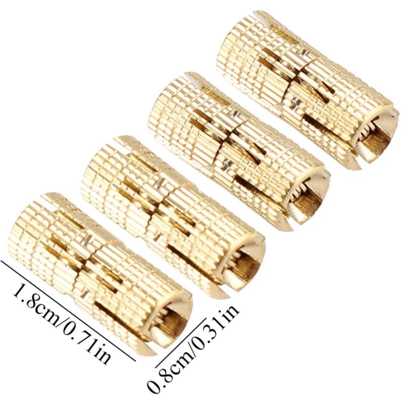 foto del prodotto cerniera nascosta 4 pz pacco cerniere a botte in rame da 8 mm cerniere per porte invisibili a scomparsa a 180 gradi per portagioie artigianato