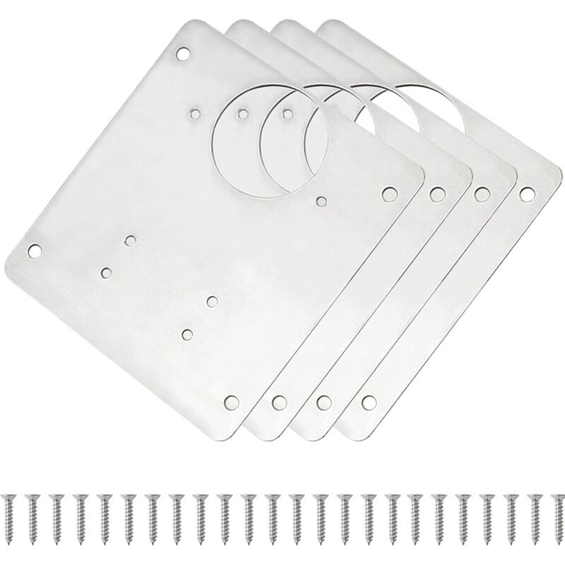 foto del prodotto cerniera per mobili, 4 pezzi piastre di riparazione per cerniere per mobili staffa per la riparazione di cerniere per mobili da camera da letto