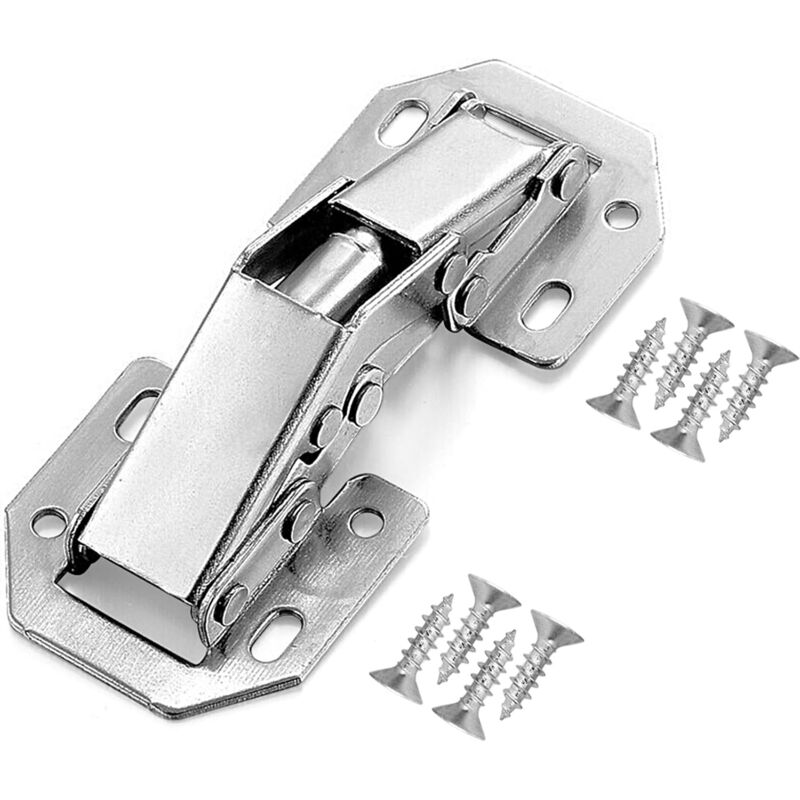 foto del prodotto cerniera per mobili, confezione da 8 cerniere per ante di armadietti in acciaio inossidabile, 105 44 mm, cerniera invisibile per mobili, porta